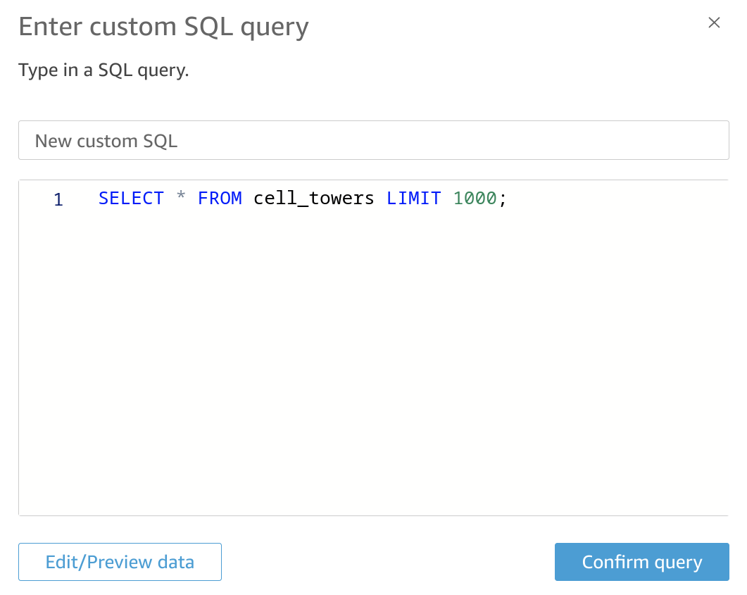 Использование пользовательского SQL для получения данных